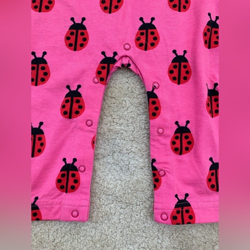 Toby Tiger NWT Size 18-24 Months Organic Ladybug Dungarees Overalls - Picture 8 of 9